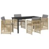 Ensemble de salle à manger pour jardin 5 pcs Beige 563229563229