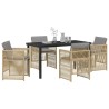 Ensemble de salle à manger pour jardin 5 pcs Beige 563229563229