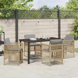 Ensemble de salle à manger pour jardin 5 pcs Beige 563229563229