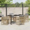 Ensemble de salle à manger pour jardin 5 pcs Beige 563229563229