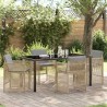 Ensemble de salle à manger pour jardin 5 pcs Beige 563237563237