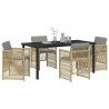 Ensemble de salle à manger pour jardin 5 pcs Beige 563237563237