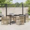 Ensemble de salle à manger pour jardin 5 pcs Beige 563237563237