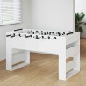 Table de Foosball Blanc 146,5 x 74 x 85 cm Bois d'ingénierie 563240563240