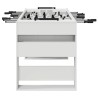 Table de Foosball Blanc 146,5 x 74 x 85 cm Bois d'ingénierie 563240563240