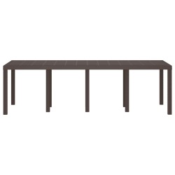Table de Jardin Marron 250 x 100 x 73 cm polyrotin 563244563244