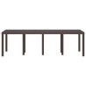 Table de Jardin Marron 250 x 100 x 73 cm polyrotin 563244563244