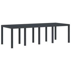 Table de Jardin Anthracite 250 x 100 x 73 cm polyrotin 563245563245