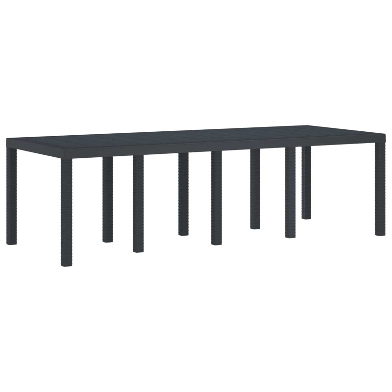 Table de Jardin Anthracite 250 x 100 x 73 cm polyrotin 563245563245