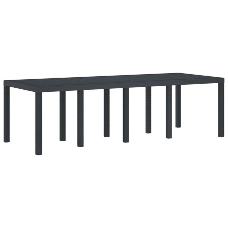 Table de Jardin Anthracite 250 x 100 x 73 cm polyrotin 563245563245