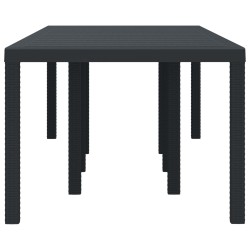 Table de Jardin Anthracite 250 x 100 x 73 cm polyrotin 563245563245