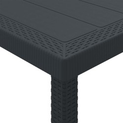 Table de Jardin Anthracite 250 x 100 x 73 cm polyrotin 563245563245