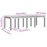 Table de Jardin Anthracite 250 x 100 x 73 cm polyrotin 563245563245