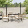 Ensemble de salle à manger pour jardin 5 pcs Beige et Noir 563262563262
