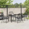 Ensemble de salle à manger pour jardin 5 pcs Noir polyrotin 563265563265