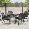 Ensemble de salle à manger pour jardin 5 pcs Noir polyrotin 563269563269