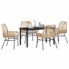 Ensemble de salle à manger pour jardin 5 pcs Marron polyrotin 563271563271