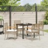 Ensemble de salle à manger pour jardin 5 pcs Beige et Noir 563272563272