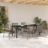 Ensemble de salle à manger pour jardin 7 pcs Gris et Noir Rotin 563273563273