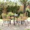 Ensemble de salle à manger pour jardin 5 pcs Marron polyrotin 563277563277