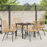 Ensemble de salle à manger pour jardin 5 pcs Marron polyrotin 563277563277