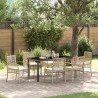 Ensemble de salle à manger pour jardin 7 pcs Beige et Noir 563281563281
