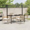 Ensemble de salle à manger pour jardin 5 pcs Beige et Noir 563282563282