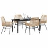 Ensemble de salle à manger pour jardin 5 pcs Marron polyrotin 563286563286