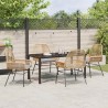 Ensemble de salle à manger pour jardin 5 pcs Marron polyrotin 563286563286