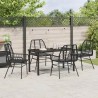 Ensemble de salle à manger pour jardin 5 pcs Noir polyrotin 563288563288