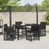 Ensemble de salle à manger pour jardin 5 pcs Noir polyrotin 563292563292
