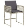 Ensemble de salle à manger pour jardin 9 pcs Gris clair 563295563295