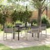 Ensemble de salle à manger pour jardin 5 pcs Gris clair 563296563296