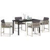 Ensemble de salle à manger pour jardin 5 pcs Gris clair 563296563296