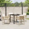 Ensemble de salle à manger pour jardin 5 pcs Beige polyrotin 563299563299