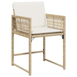 Ensemble de salle à manger pour jardin 5 pcs Beige polyrotin 563299563299
