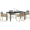 Ensemble de salle à manger pour jardin 5 pcs Beige polyrotin 563301563301