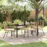 Ensemble de salle à manger pour jardin 5 pcs Marron polyrotin 563304563304