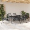 Ensemble de salle à manger pour jardin 7 pcs Noir polyrotin 563306563306