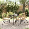 Ensemble de salle à manger pour jardin 5 pcs Marron polyrotin 563308563308