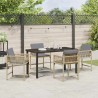 Ensemble de salle à manger pour jardin 5 pcs Beige polyrotin 563309563309