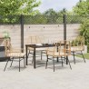 Ensemble de salle à manger pour jardin 5 pcs Marron polyrotin 563310563310