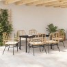 Ensemble de salle à manger pour jardin 7 pcs Marron polyrotin 563311563311