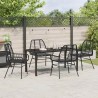 Ensemble de salle à manger pour jardin 5 pcs Noir polyrotin 563315563315
