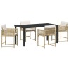 Ensemble de salle à manger pour jardin 5 pcs Beige polyrotin 563317563317