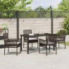 Ensemble de salle à manger pour jardin 5 pcs Marron polyrotin 563319563319
