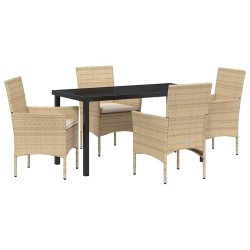 Ensemble de salle à manger pour jardin 5 pcs Beige polyrotin 563320563320