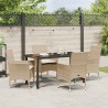 Ensemble de salle à manger pour jardin 5 pcs Beige polyrotin 563320563320