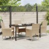Ensemble de salle à manger pour jardin 5 pcs Beige polyrotin 563321563321