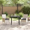 Ensemble de salle à manger pour jardin 3 pcs Gris clair 563322563322